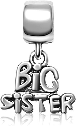 Sister Big Bead Heart Love Dangle Birthstones Wmens Bead Charms for Bracelets Friend Family Valentine Christmas Graduation Jewelry in Kuwait