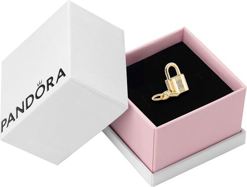 Pandora Padlock and Key Dangle Charm Bracelet Charm Moments Bracelets - Stunning Women's Jewelry - Gift for Women in Your Life - Made Shine & Cubic Zirconia, With Gift Box in Saudi Arabia