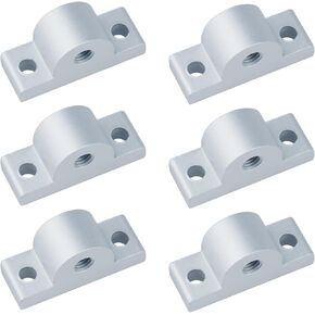 6 Pcs Wheel Fixing Set, Caster Wheel Connector Plate for 2020 Series Aluminum Extrusion Profile, Width 11/16", Length 2", Thickness 7.8mm