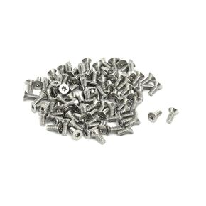 uxcell® M1.6x4mm T4 304 Stainless Steel Flat Torx Head Screw 100pcs