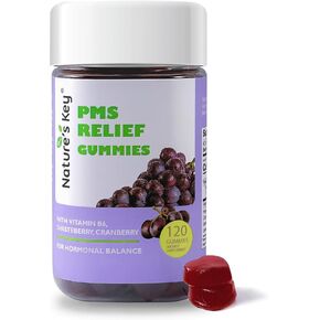 Nature's Key PMS Relief Gummies, Hormone Support for Women-with VB6 Chasteberry, Dong Quai, Dandelion Root Extract (120 Count, Pack of 1) in Kuwait