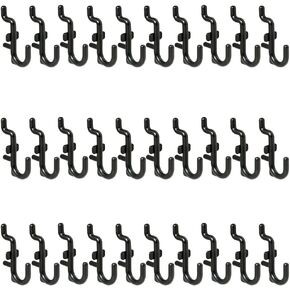 lasenersm 30 Pieces Peg Hook Pegboard Hooks Pegboard Shelving Display Hooks Pegboard Hangers J Shape Peg Hooks Plastic Pegboard Hooks for Shop Store Supermarket, Black in Saudi Arabia