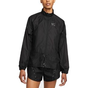 Nike Air Dri-FIT Women's Woven Jacket (as1, alpha, s, regular, regular, Black)