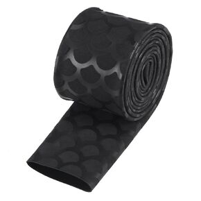 uxcell Heat Shrink Wrap Tubing Sleeve for Fishing Rod Grips Handle, 41mm Flat 3.3ft 2:1 Ratio Black