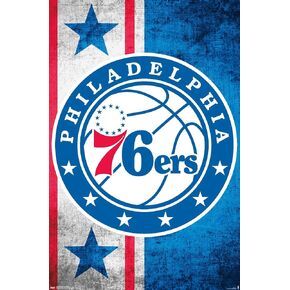 Trends International NBA Philadelphia 76ers - Logo 15 Wall Poster, 22.375" x 34", Premium Unframed Version