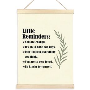 CGBHW Inspirational Little Reminders Poster Hanger Frame, Therapy Office Wall Decor, Encouragement Mental Health Posters Wall Art Hanging Decor for Playroom Classroom Office Teen Girls Boys Room