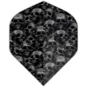 3 Sets (9 Flights) Pentathlon Standard Skulls Dart Flights - 100 Micron, Ex-Tough