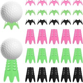 30pcs Plastic Golf Tees, 15 Tall & 15 Short Golf Simulator Tees Golf Mat Tees Indoor & Outdoor Practice Golf Tees for Sportsman Golf Lovers Beginners