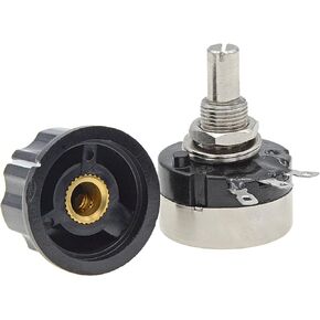 RUIAN RV24YN20S B103 10K Ohm Variable Resistors Single Turn Rotary Carbon Film Potentiometer w Knob