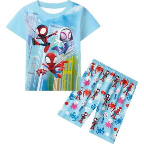 Boys Girls Shorts Set Toddler Costume Clothes Set Kids Casual Outfit Home Wear 3-7 Years in Kuwait