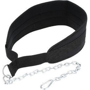 Dip Belt, Self Locking Fitness Belt, Weight Training Belt with Chain, Gym Steel Chain Belt for Weightlifting, Pull Ups, Squats, Additional Weight Training