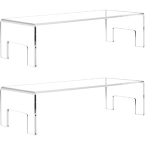 lasenersm 2 Pieces Acrylic Display Risers Cupcake Stand Showcase Collectible Display Stand Retail Display Stand Acrylic Risers Stands Cupcakes Holder Dessert Display Showcase Stand(Transparent, L) in Saudi Arabia