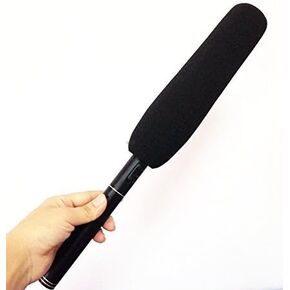 2 pcs Microphone Black Foam Sponge Windscreen Shotgun Cover 22cm