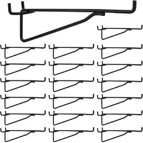 20 حزمة من خطافات أرفف Pegboard، خطافات أرفف Pegboard سوداء مقاس 6 بوصات تناسب 1/4 Pegboard، خطاف لوح ربط عالي التحمل لمكتب غرفة العمل الفنية in Kuwait