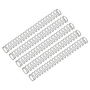 uxcell 5Pcs Compression Spring, Wire Diameter 0.02", OD 0.2", Free Length 1.77" 304 Stainless Steel Coil Mechanical Compressed Spring, Silver