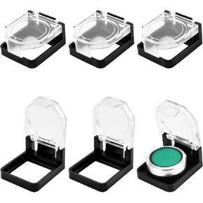 Button Switch Cover Guard, 6Pcs Clear Plastic Push Button Switch Protectors Dustproof Emergency Stop Knob Switch Cover Guard for 22mm Power Push Button (Transparent)
