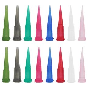 80PCS Plastic Conical Needle Blunt Tip Liquid Dispenser Needle Syringe Tip Dispensing Filling Needle with 8 Mixed Size for Ink or Oil Filling Processes