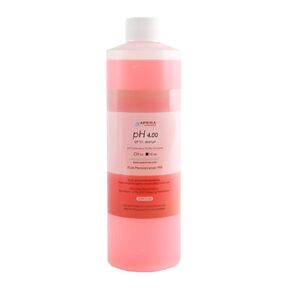 Apera Instruments pH 4.00 Calibration Buffer Solution, 16 oz. Bottle, NIST Traceable, Red (AI1107)