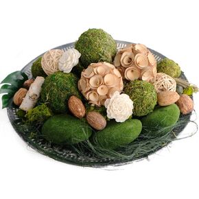 Decorative Balls for Bowls Assorted Spherical Natural Woven Twig Rattan Orbs Grapevine Ball for Vase Fillers Table Decor