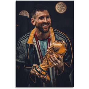 VCLUST Messi Poster Soccer Poster Art Decor Painting Aesthetic Wall Art Canvas for Bedroom Decor 16x24inch(40x60cm) in Saudi Arabia