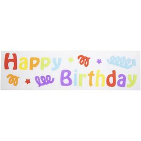 Happy Birthday Window Gel Clings - Rainbow Colors 21 Pieces in Kuwait