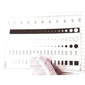 Flaw SEC Size Estimation Chart Dirt Test Gauge for Dot and Line Defects Measuring (1)