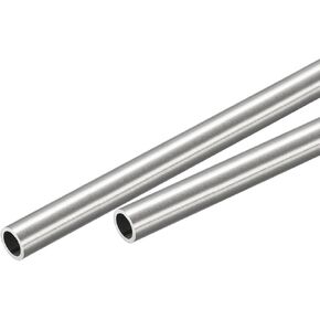 uxcell 2Pcs 304 Stainless Steel Tube, OD 8mm x 1mm Wall Thick 200mm Length Capillary Metal Tubing for Industry Machinery