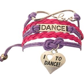 Sportybella Dance Bracelet- Dance Jewelry - Love Dance Charm Bracelet- Gift For Dance Recitals & Dancers