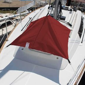 Burgundy Red Hatch Umbrella for Sailboat | Protect open hatch from rain and sun