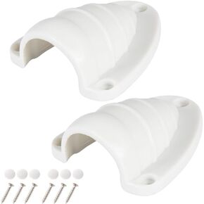 Large ABS 3" Marine Wire Cable Vent Cover, Clamshell Vent for Boat, Smooth Edge Thickness 1/8", Wire Vent Cover, Clamshell Vent, Free Installation Screws