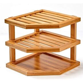 Bamboo 3 Tier Corner Shelf