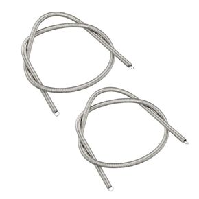 uxcell Extended Tension Spring Wire Diameter 0.016" , OD 0.16" , Free Length 11.81" Stainless Steel Small Dual Hook Tension Spring for Machinery Construction Industrial 2pcs