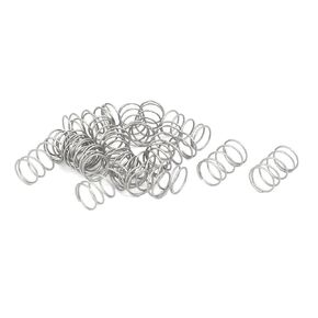 uxcell Compression Spring,304 Stainless Steel,12mm OD,0.8mm Wire Size,20mm Free Length,Silver Tone,20Pcs