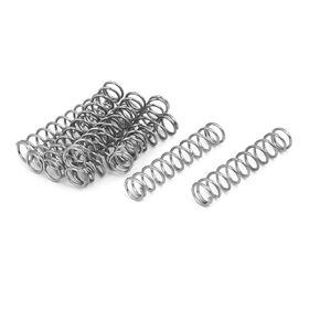 uxcell Compression Spring,304 Stainless Steel,7mm OD,0.8mm Wire Size,35mm Free Length,Silver Tone,10Pcs