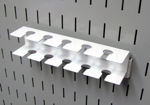 Wall Control Pegboard Slotted Tool Holder Bracket Slotted Metal Pegboard Accessory for Wall Control Pegboard and Slotted Tool Board – White in Saudi Arabia