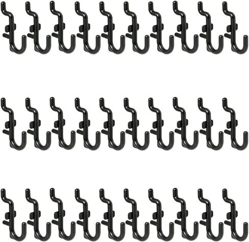 lasenersm 30 Pieces Peg Hook Pegboard Hooks Pegboard Shelving Display Hooks Pegboard Hangers J Shape Peg Hooks Plastic Pegboard Hooks for Shop Store Supermarket, Black in Saudi Arabia