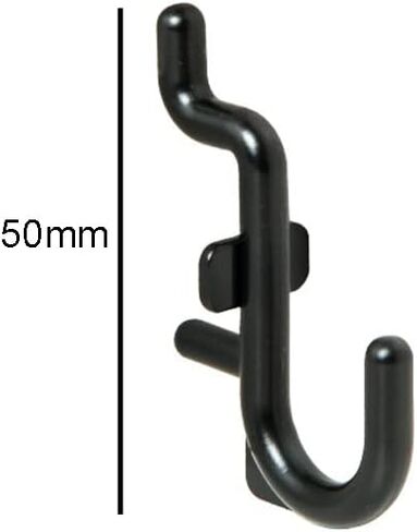 lasenersm 30 Pieces Peg Hook Pegboard Hooks Pegboard Shelving Display Hooks Pegboard Hangers J Shape Peg Hooks Plastic Pegboard Hooks for Shop Store Supermarket, Black in Saudi Arabia