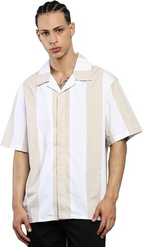 Calvin Klein Men's Stripe Easy Camp Shirt in Saudi Arabia
