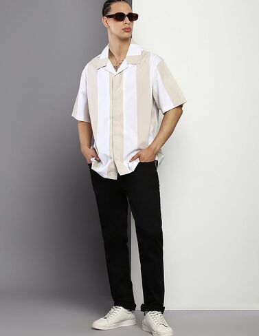 Calvin Klein Men's Stripe Easy Camp Shirt in Saudi Arabia