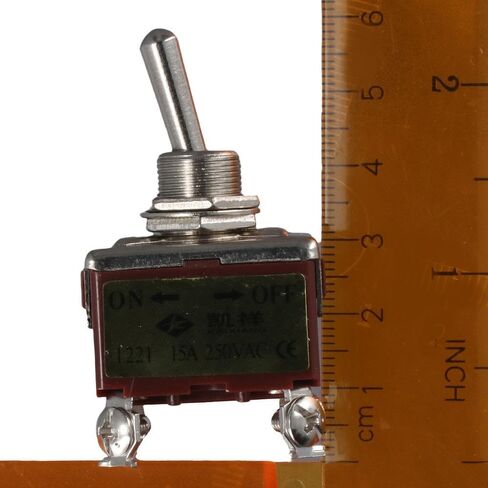 FEIYING Momentary Miniature Toggle Switch, 4Pin 2 Position DPST Mini Miniature Toggle Switch ON/Off Switch for Car Dash Dashboard 15A 250VAC in Kuwait