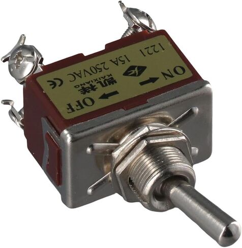 FEIYING Momentary Miniature Toggle Switch, 4Pin 2 Position DPST Mini Miniature Toggle Switch ON/Off Switch for Car Dash Dashboard 15A 250VAC in Kuwait