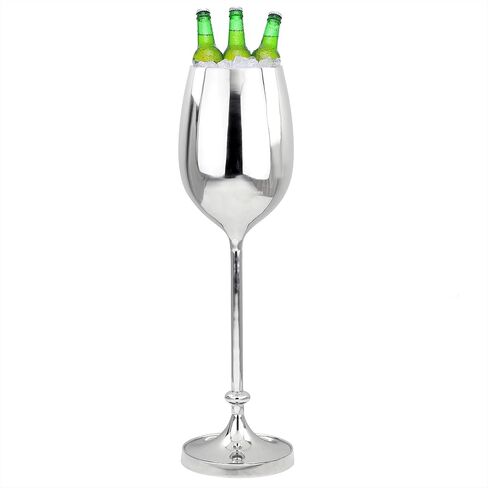 Large Champagne Glass Premium Aluminum Free Standing Nickel Plated Wine Chiller | Wine Coolers & Cellar With Ice Bucket | Kitchen & Bar Wares | Nagina International in Saudi Arabia