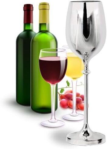 Large Champagne Glass Premium Aluminum Free Standing Nickel Plated Wine Chiller | Wine Coolers & Cellar With Ice Bucket | Kitchen & Bar Wares | Nagina International in Saudi Arabia