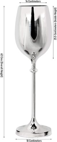 Large Champagne Glass Premium Aluminum Free Standing Nickel Plated Wine Chiller | Wine Coolers & Cellar With Ice Bucket | Kitchen & Bar Wares | Nagina International in Saudi Arabia