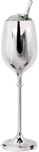 Large Champagne Glass Premium Aluminum Free Standing Nickel Plated Wine Chiller | Wine Coolers & Cellar With Ice Bucket | Kitchen & Bar Wares | Nagina International in Saudi Arabia