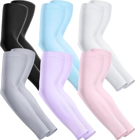 Fivali Arm Sleeves for Men Women: 6 Pairs Cooling Arm Compression Sleeve Youth Sports in Saudi Arabia