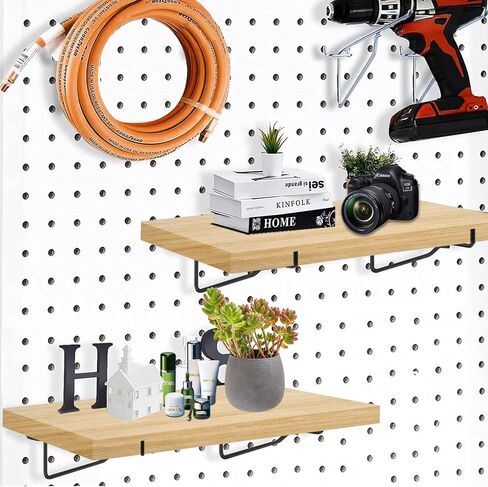 20 حزمة من خطافات أرفف Pegboard، خطافات أرفف Pegboard سوداء مقاس 6 بوصات تناسب 1/4 Pegboard، خطاف لوح ربط عالي التحمل لمكتب غرفة العمل الفنية in Saudi Arabia