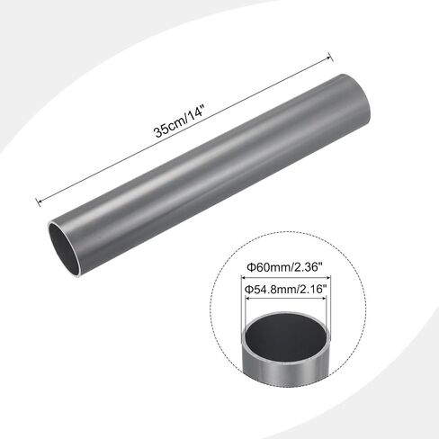 MECCANIXITY أنبوب دائري صلب PVC 54.8 مم ID 60 مم (2 3/8 بوصة) OD 350 مم رمادي فاتح عالي التأثير لأنابيب المياه الحرف اليدوية كابل الأكمام in Saudi Arabia