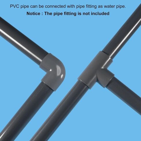 MECCANIXITY أنبوب دائري صلب PVC 54.8 مم ID 60 مم (2 3/8 بوصة) OD 350 مم رمادي فاتح عالي التأثير لأنابيب المياه الحرف اليدوية كابل الأكمام in Saudi Arabia