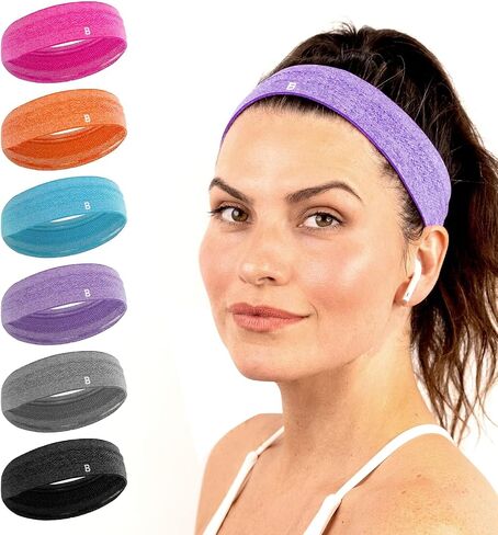 Wide Women’s Non-Slip Headbands - Athletic Headbands for Women - Non-Slip Headband for Gym, Running, Sports & Exercise - Workout Head Bands for Women’s Hair in Saudi Arabia